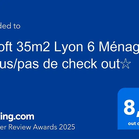 ☆loft 35m2 6 Menage Inclus/pas De Check Out☆ * ליון
